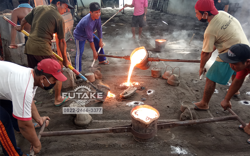 Proses Pengecoran  Logam  di  Pabrik Futake Klaten 