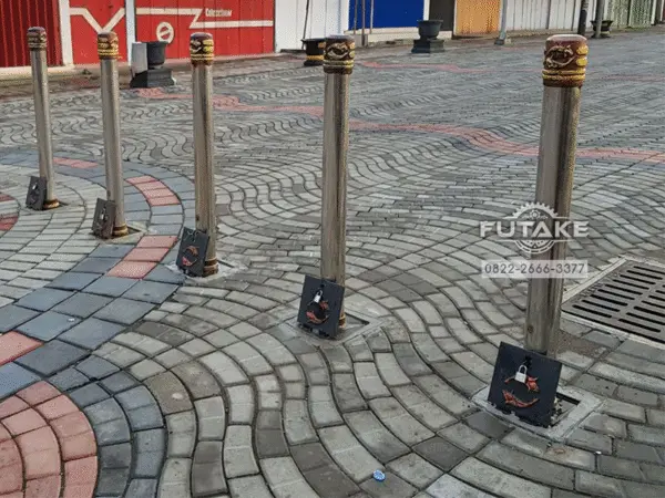 Stand Bollard Stainless Steel Minimalis Berkualitas