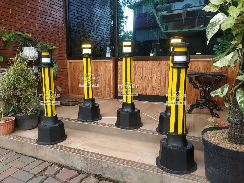 Bollard-jalan-dengan-lampu-kota-Medan-1