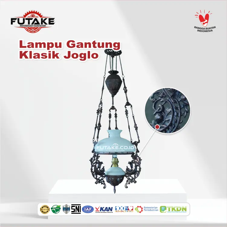 lampu gantung klasik joglo diameter 40cm