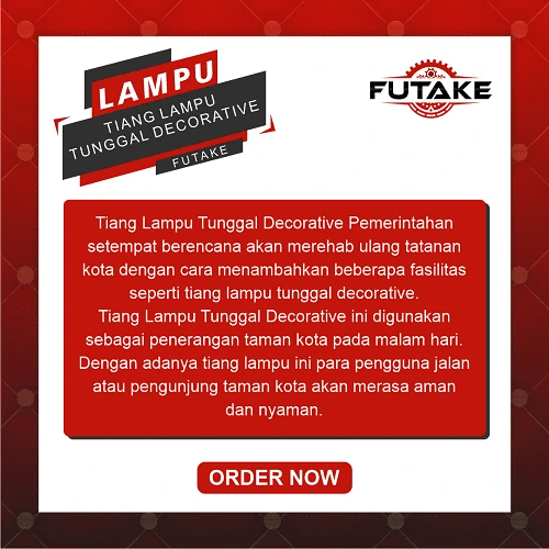 tiang lampu tuggal decorative