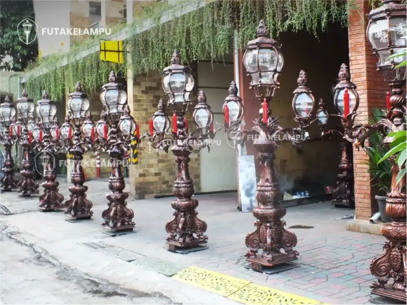 inspirasi tiang lampu taman ornamen custom