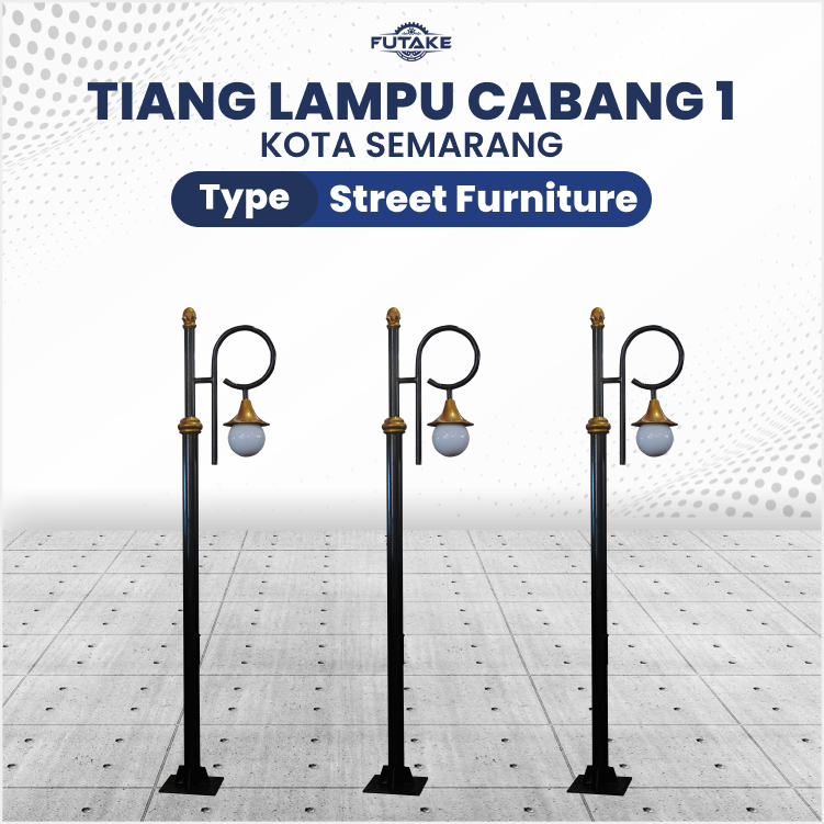 Tiang lampu PJU Kota Semarang cabang 1 estetik dan kokoh