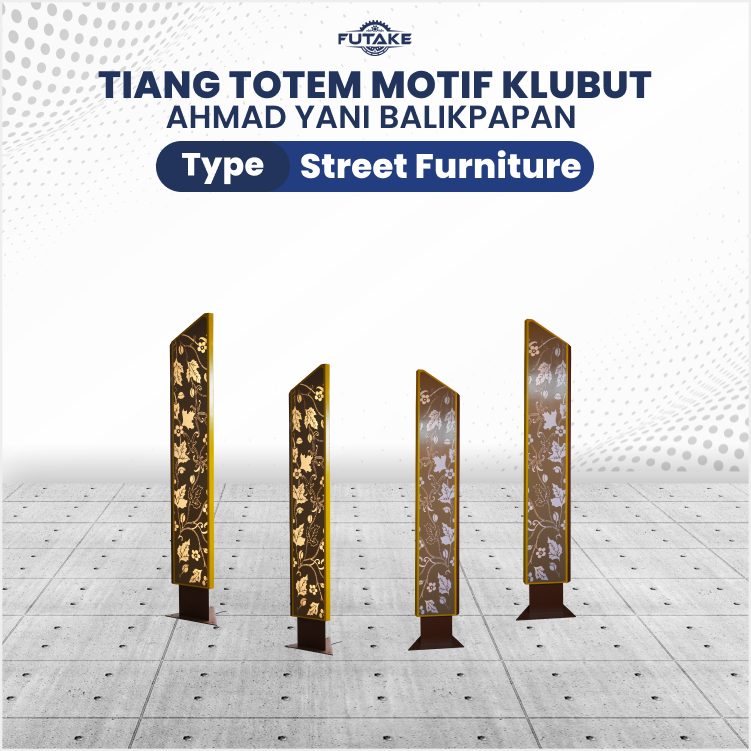 proyek tiang lampu totem motif klubut Kota Balikpapan
