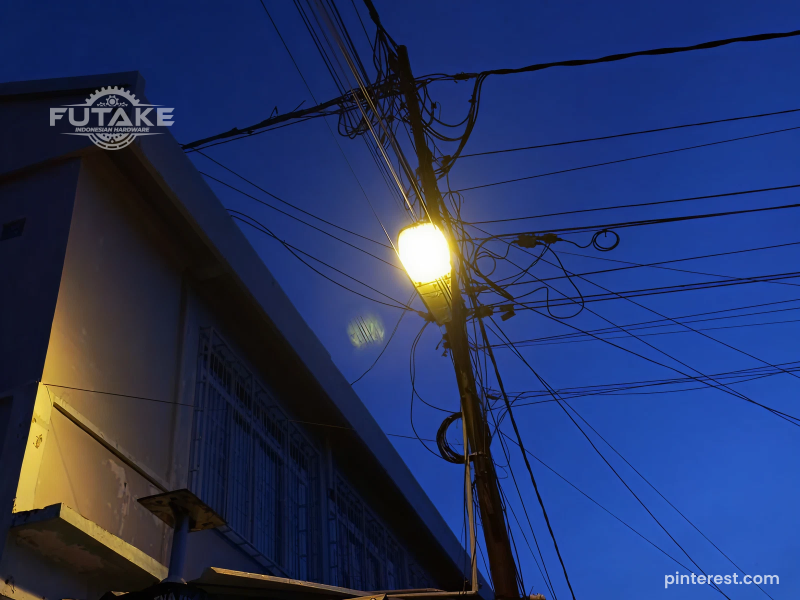 model tiang lampu jalan kampung 