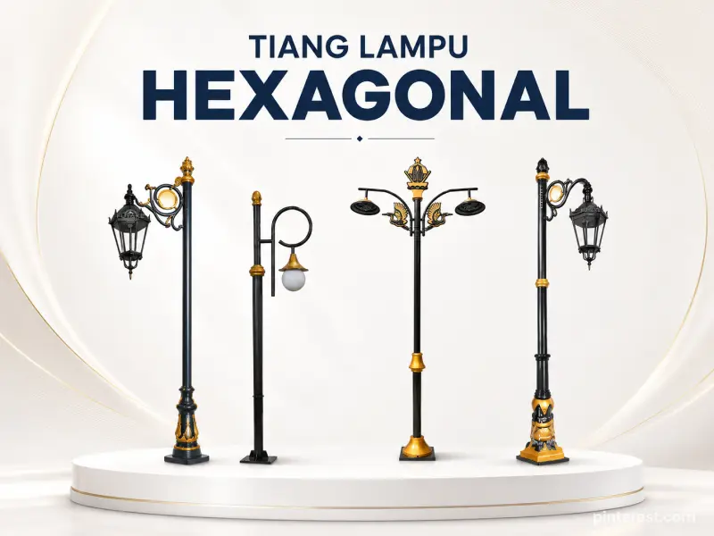 tiang lampu hexagonal dari produsen terpercaya