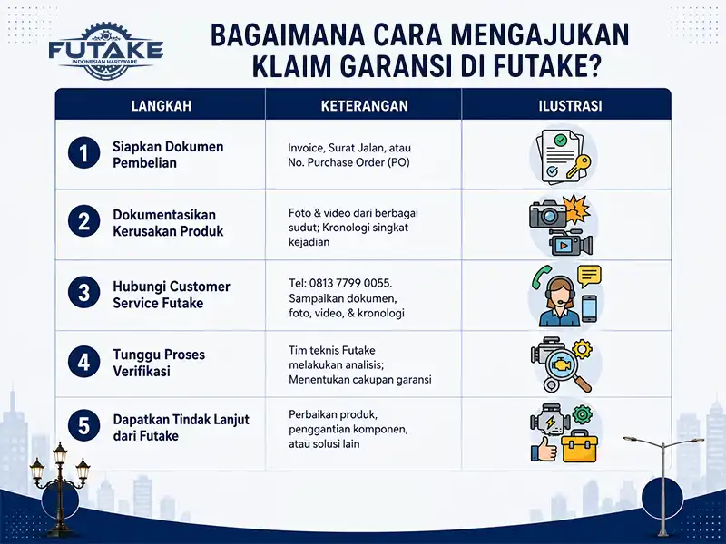 cara mengajukan klaim garansi di futake