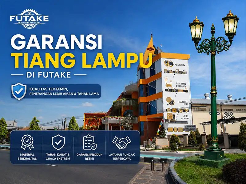 garansi resmi tiang lampu di futake
