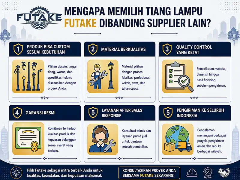 keunggulan tiang lampu di futake