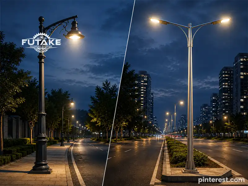 Perbedaan Tiang Lampu Single Arm vs Double Arm: Mana yang Tepat untuk Proyek Anda