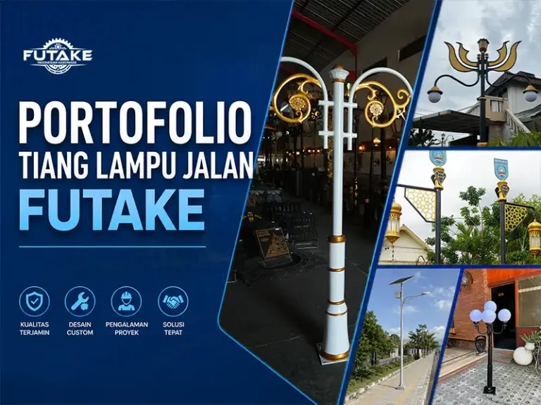 Portofolio proyek tiang lampu jalan Futake di berbagai wilayah Indonesia