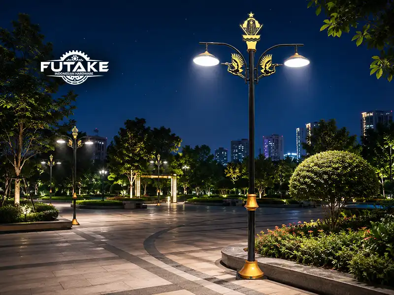 tiang lampu taman bontang 4 meter