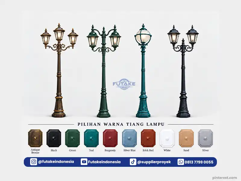 warna tiang lampu yang sedang tren dan dapat menjadi inspirasi warna tiang lampu untuk kebutuhan langsung dari produsen tiang lampu